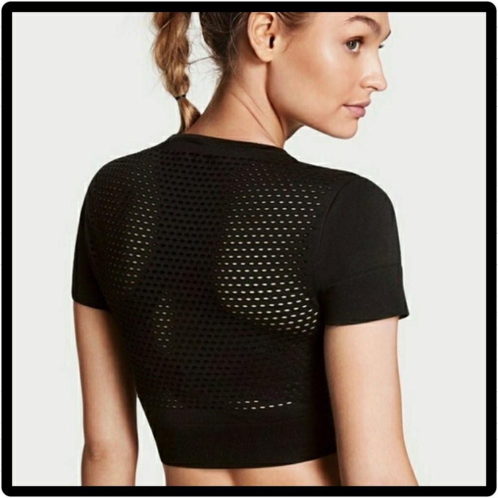 Victoria Secret Sport Black Crop Top Large